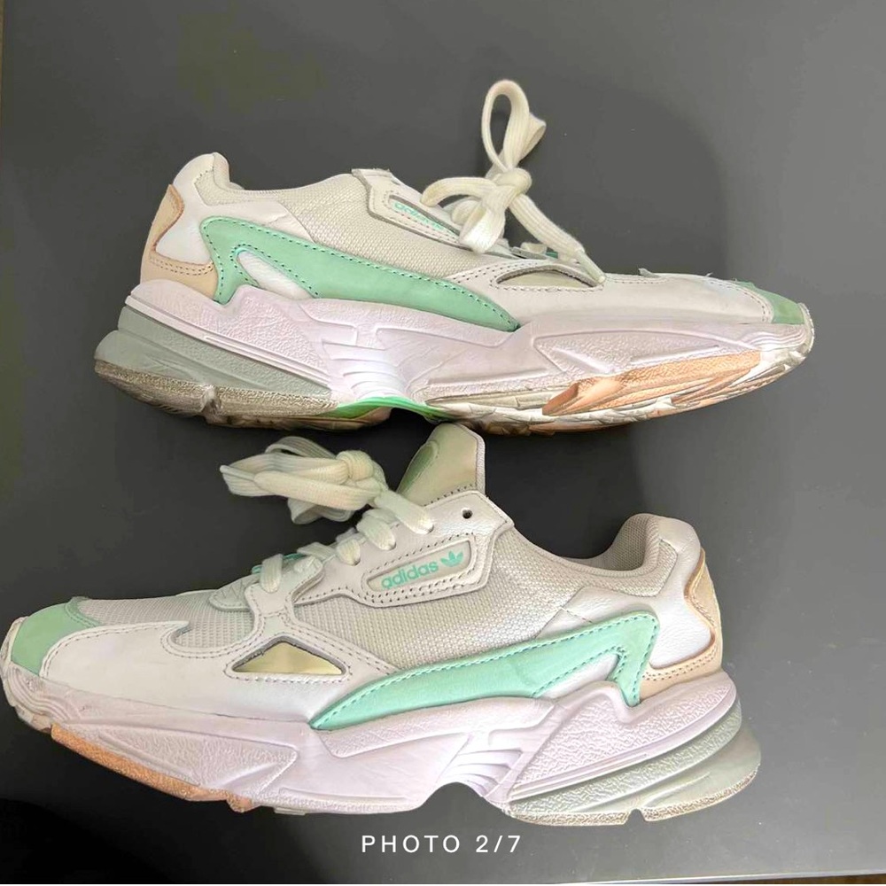 Adidas Women’s 7.5 Falcon Cloud White Mint